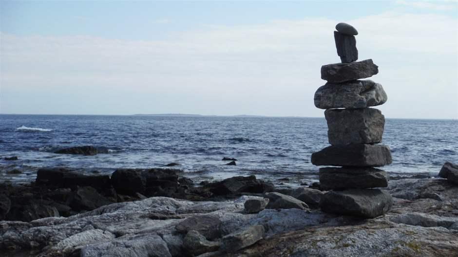 Abenaki mariners used stone cairns to share information about coastal and ocean voyages.